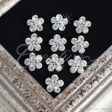 0.8" Daisy Flower Glass Buttons - 10 Pieces Per Pack (Clear)