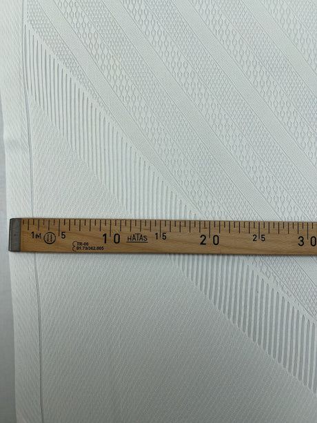 Polyamide Elastane Knitted Fabric White Geometric Print
