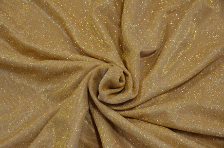 Stretch Glimmer Knit Polyester Spandex Fabric - Metallic Glitter Knit, 56" Width (1 Yard)