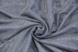 Stretch Glimmer Knit Polyester Spandex Fabric - Metallic Glitter Knit, 56" Width (1 Yard)