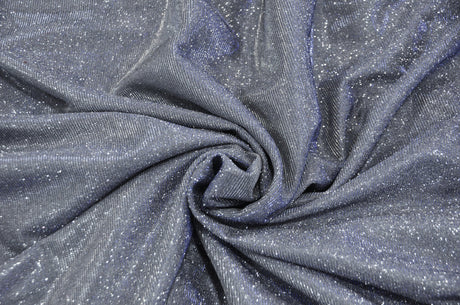 Stretch Glimmer Knit Polyester Spandex Fabric - Metallic Glitter Knit, 56" Width (1 Yard)