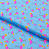 Martini Glass Nylon Spandex Fabric - Printed, Bouqet/Lime, 55/56" Width (1 Yard)