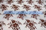 Chantilly Lace Polyester Fabric - Floral Embroidery, Sheer Mesh, 52" Width (1 Yard)