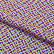 Lava Lamp Dots Nylon Spandex Fabric - Purple/Yellow, 4-Way Stretch, 58/60" Width (1 Yard)
