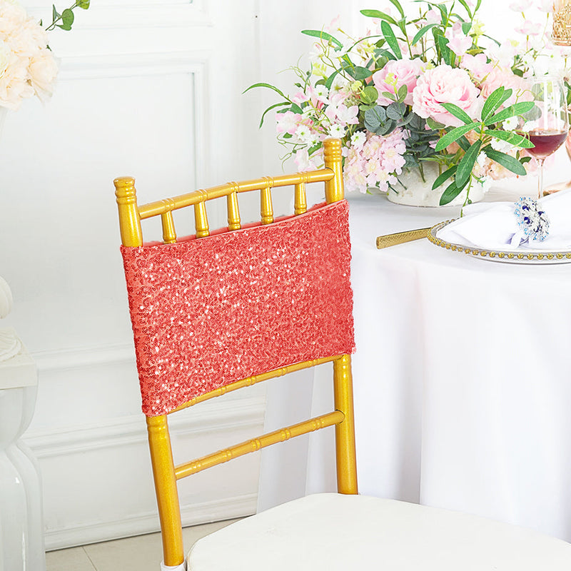 Sequin Spandex Chair Band Sample