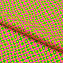 Lava Lamp Dots Nylon Spandex Fabric - Purple/Yellow, 4-Way Stretch, 58/60" Width (1 Yard)