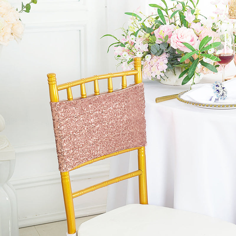 Sequin Spandex Chair Band Sample
