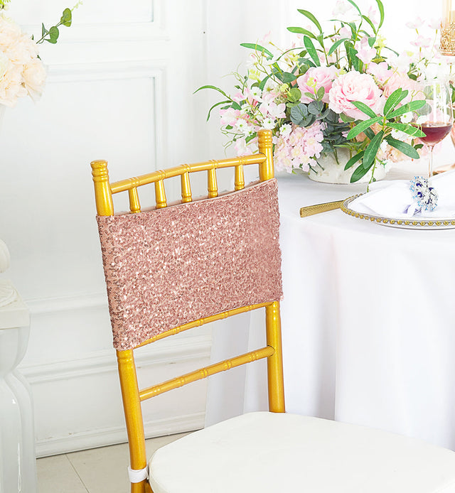 Sequin Spandex Chair Band Sample
