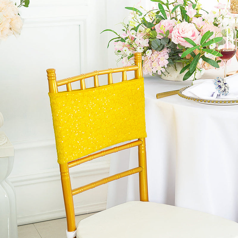 Sequin Spandex Chair Band Sample