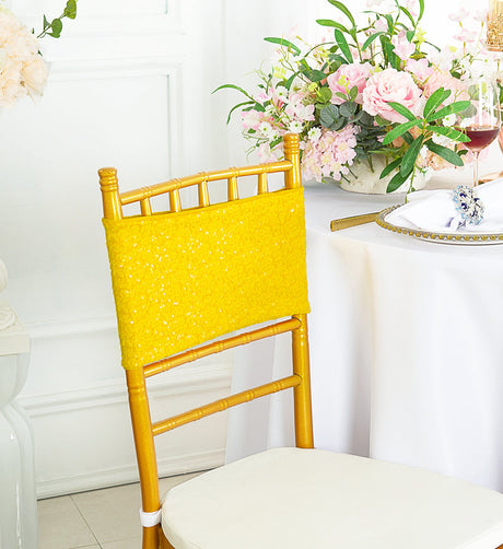 Sequin Spandex Chair Band Sample