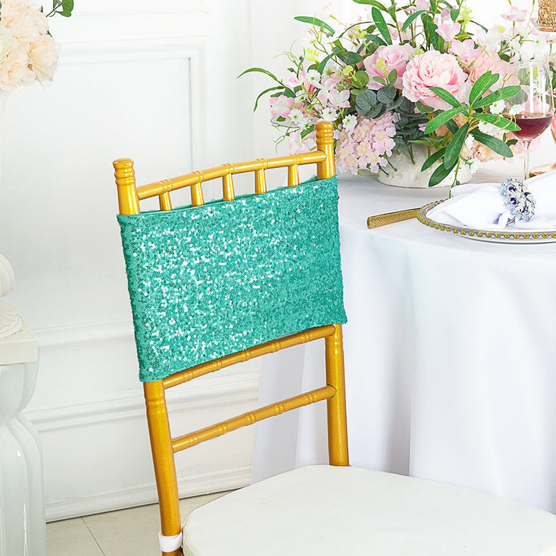 Sequin Spandex Chair Band Sample