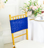 Sequin Spandex Chair Band Sample Royal Blue