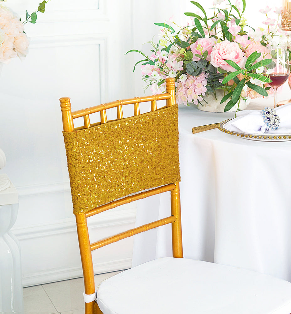Sequin Spandex Chair Band Sample