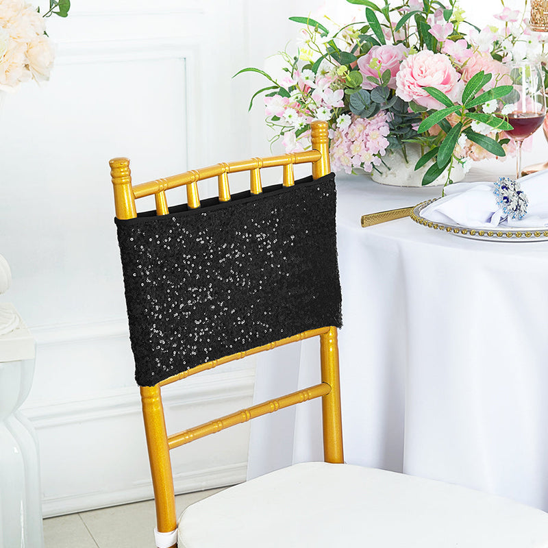 Sequin Spandex Chair Band Sample