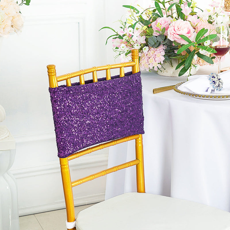 Sequin Spandex Chair Band Sample