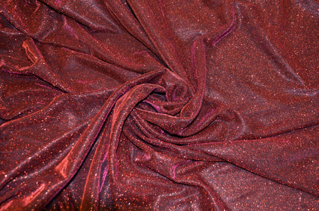Stretch Glimmer Knit Polyester Spandex Fabric - Metallic Glitter Knit, 56" Width (1 Yard)