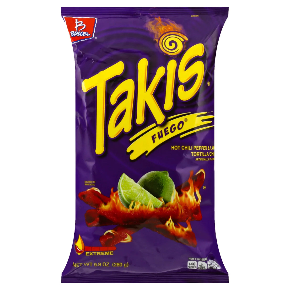 Takis Hot Chili Pepper & Lime Tortilla Chips 280.7G