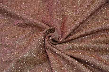 Stretch Glimmer Knit Polyester Spandex Fabric - Metallic Glitter Knit, 56" Width (1 Yard)