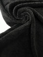 Black Polyamide Polyester Faux Fur