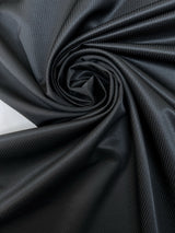 Wool Jacquard Fabric Black Striped