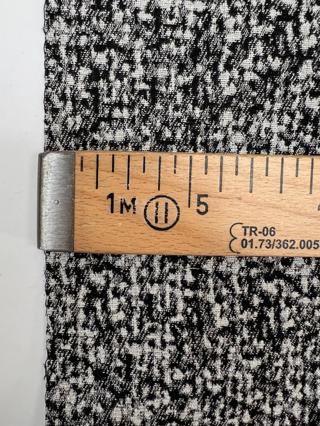 Cotton Tweed Lurex in Silver Black White