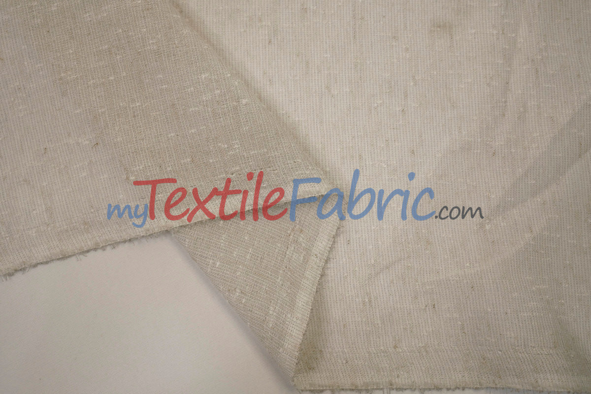 Swiss Sheer Sheer Polyester Fabric - Linen-Look Sheer Drapery, 130" Wide, White (1 Yard)