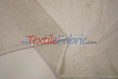 Swiss Sheer Sheer Polyester Fabric - Linen-Look Sheer Drapery, 130" Wide, White (1 Yard)