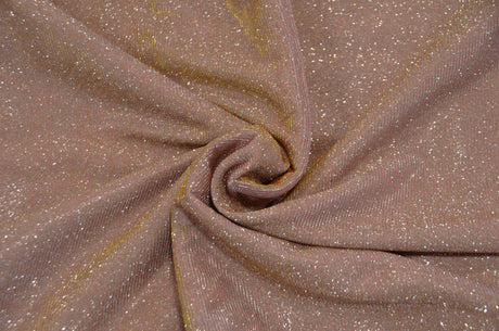 Stretch Glimmer Knit Polyester Spandex Fabric - Metallic Glitter Knit, 56" Width (1 Yard)