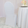 Sequin Spandex Banquet Chair Cover White