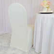 Sequin Spandex Chair Cover Ivory