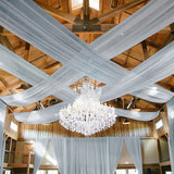 Chiffon Ceiling Drapery Panel 32 ft x 57" Dusty Blue