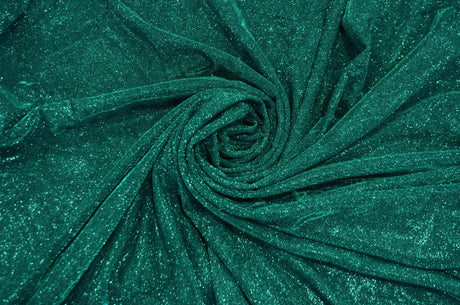 Stretch Glimmer Knit Polyester Spandex Fabric - Metallic Glitter Knit, 56" Width (1 Yard)