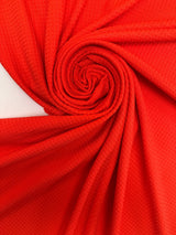 Polyamide Elastane Knitted Fabric Checked Orange