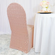 Sequin Spandex Chair Cover Blush Pink/Rose Gold