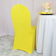Sequin Spandex Chair Cover Canary Yellow