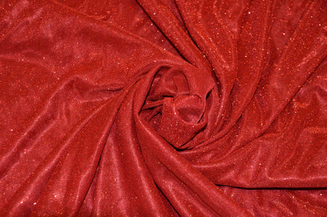 Stretch Glimmer Knit Polyester Spandex Fabric - Metallic Glitter Knit, 56" Width (1 Yard)