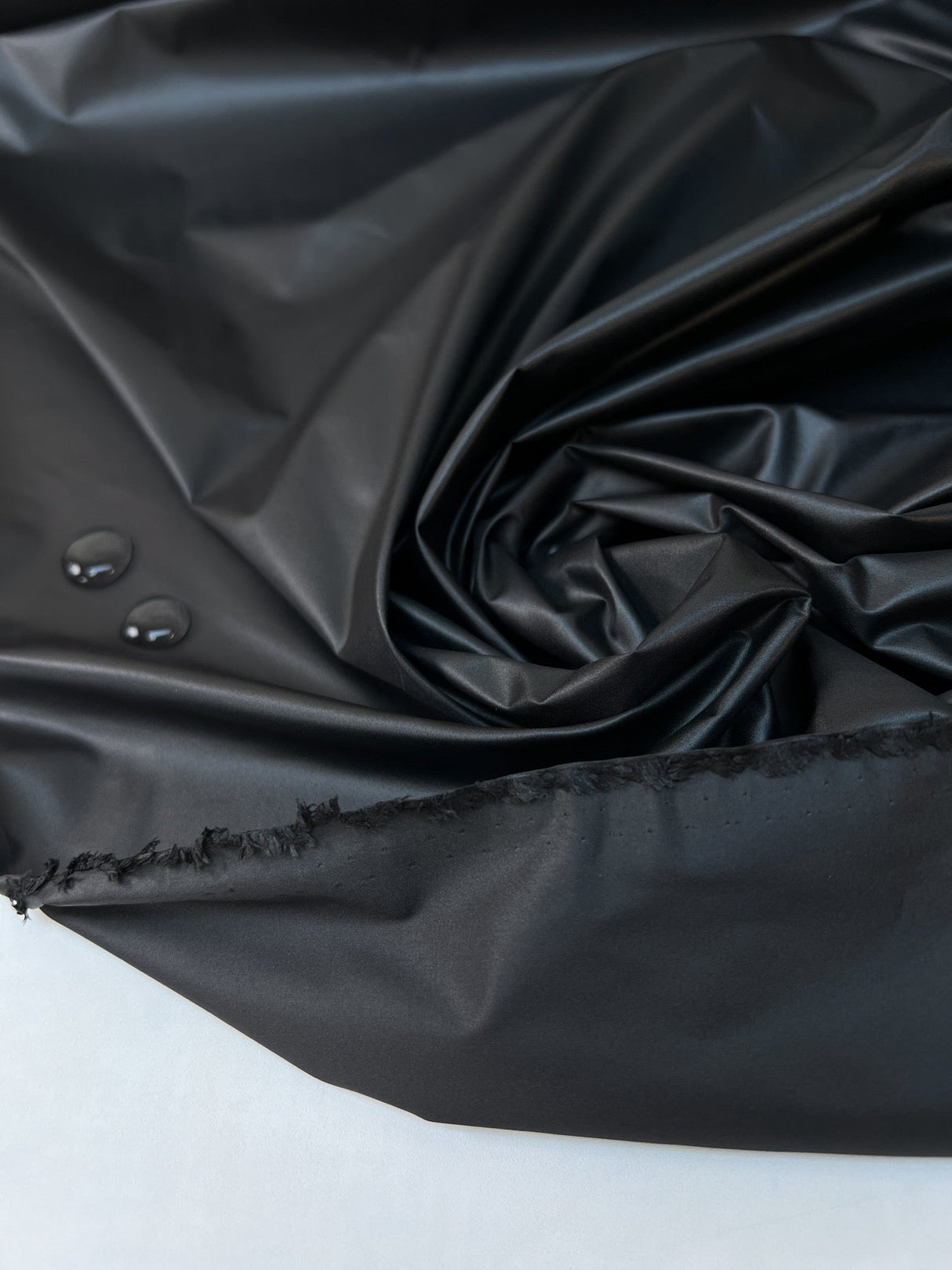 Italian Black Waterproof Polyester Jacket Fabric