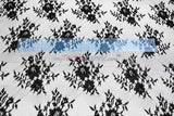 Chantilly Lace Polyester Fabric - Floral Embroidery, Sheer Mesh, 52" Width (1 Yard)