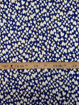 Viscose Lurex Chiffon Blue Graphic Print
