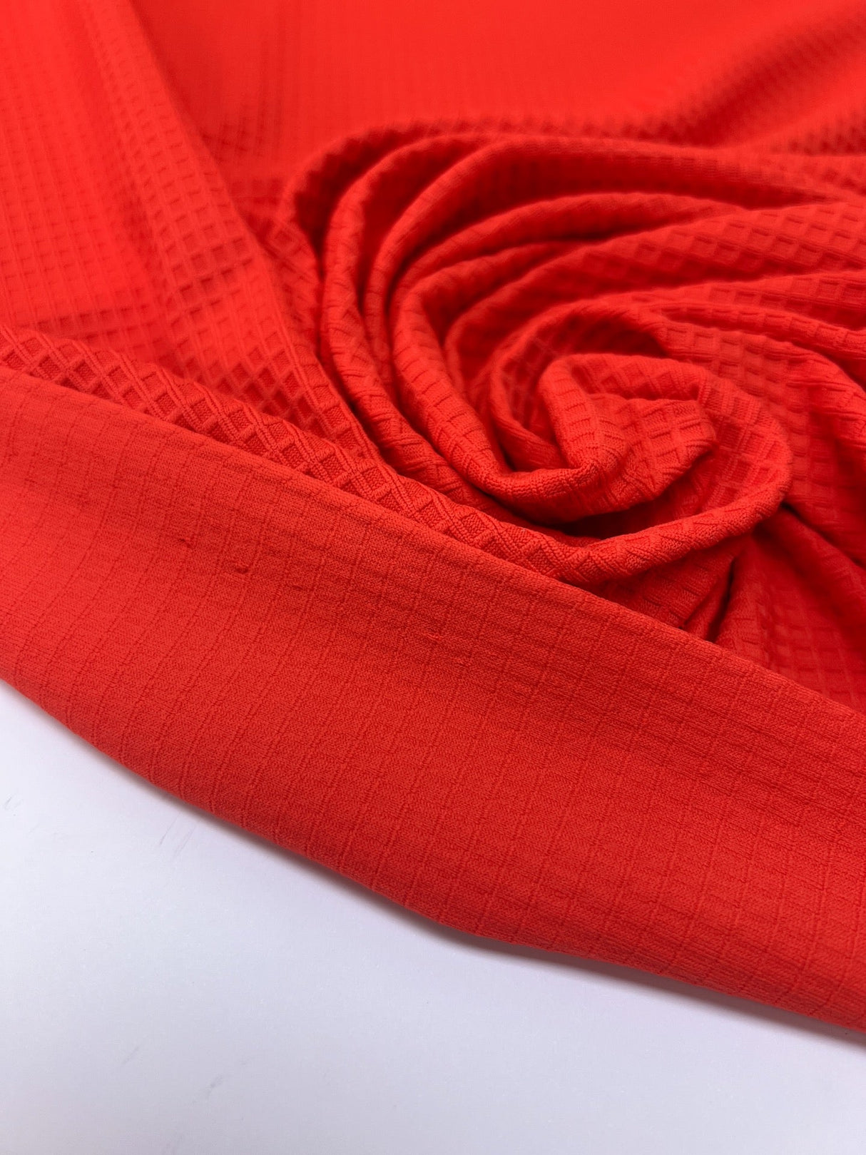 Polyamide Elastane Knit Checked Orange