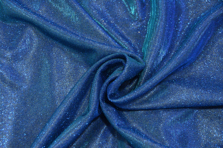 Stretch Glimmer Knit Polyester Spandex Fabric - Metallic Glitter Knit, 56" Width (1 Yard)