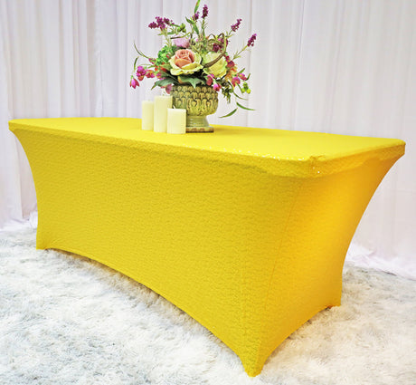 Sequin Spandex Table Cover Rectangular Stretch
