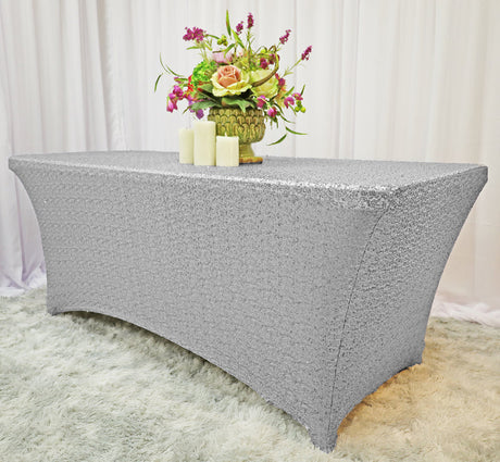 Sequin Spandex Table Cover Rectangular Stretch