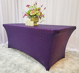 Sequin Spandex Table Cover Rectangular Stretch