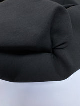 Black Cotton Polyester Elastane Woven