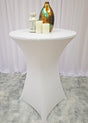 Cocktail Sequin Spandex Table Cover White