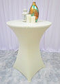 Cocktail Sequin Spandex Table Cover Ivory