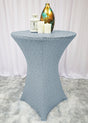 Sequin Spandex Cocktail Table Cover Dusty Blue 30x42