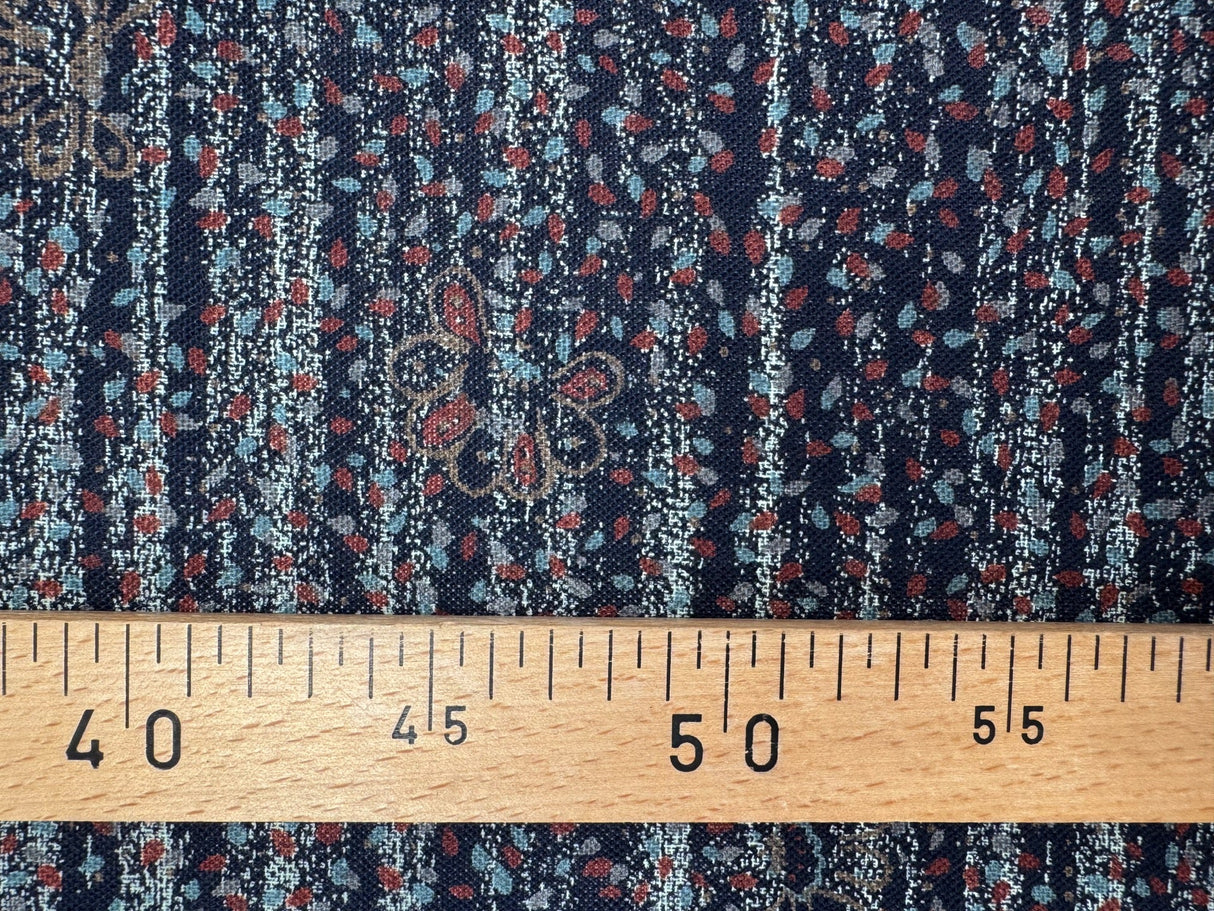 Wool Acrylic Striped Fabric White