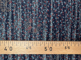 Wool Acrylic Striped Fabric White
